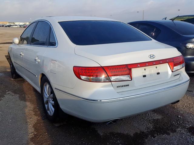 KMHFC46F16A128041 - 2006 HYUNDAI AZERA SE WHITE photo 3