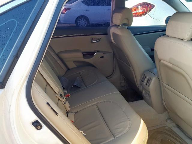 KMHFC46F16A128041 - 2006 HYUNDAI AZERA SE WHITE photo 6