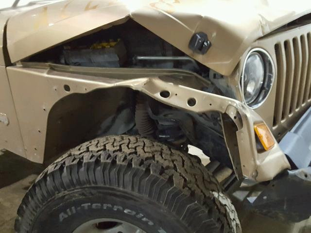 1J4FY19S1XP405518 - 1999 JEEP WRANGLER / TAN photo 9