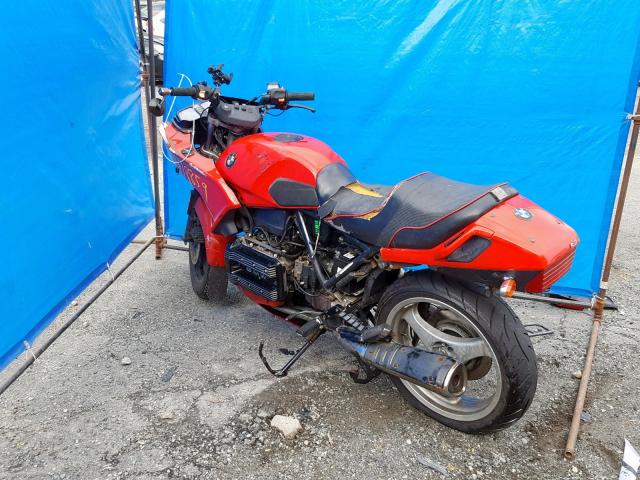 WB1057206H0150209 - 1987 BMW K75 S RED photo 3
