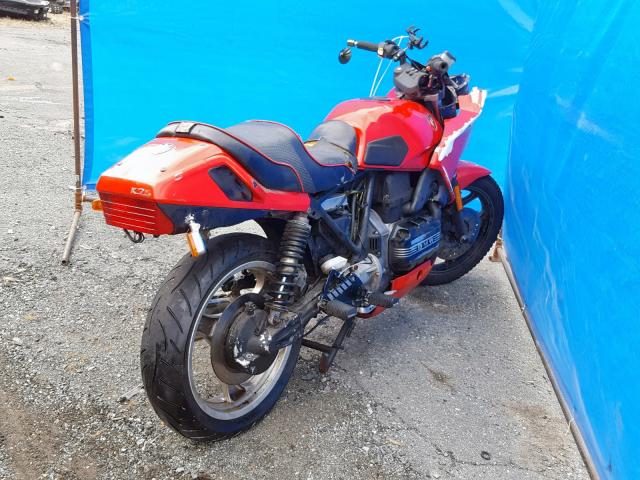 WB1057206H0150209 - 1987 BMW K75 S RED photo 4