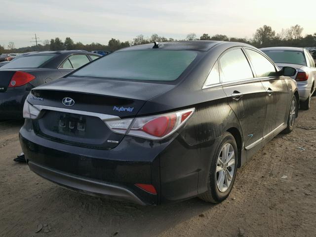 KMHEC4A4XDA100656 - 2013 HYUNDAI SONATA HYB BLACK photo 4