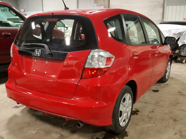 JHMGE8H3XDC007747 - 2013 HONDA FIT RED photo 4