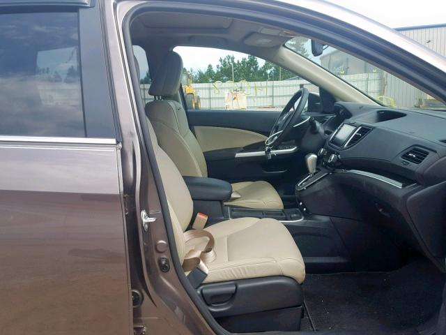 2HKRM3H76FH518026 - 2015 HONDA CR-V EXL BROWN photo 5