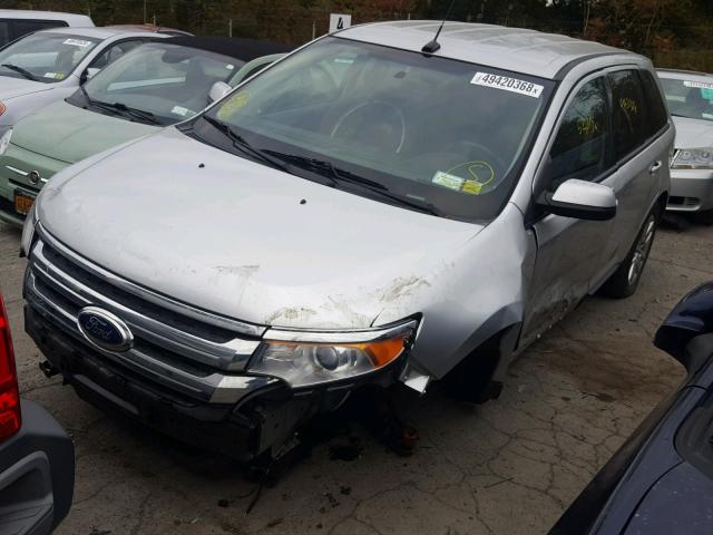 2FMDK4JC8EBB27138 - 2014 FORD EDGE SEL GRAY photo 2