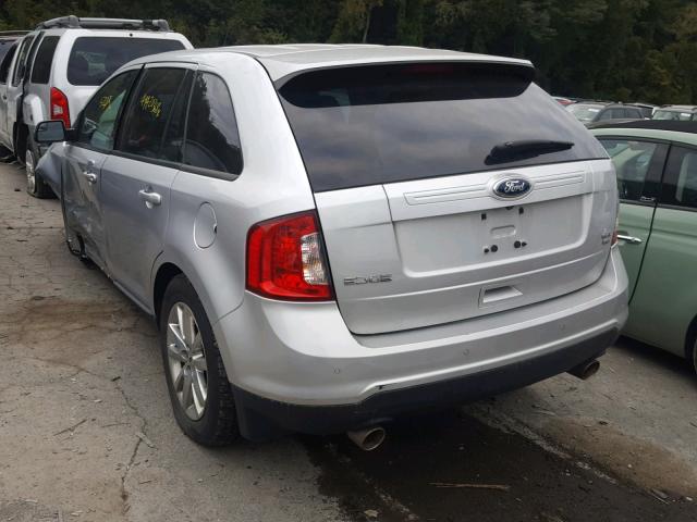 2FMDK4JC8EBB27138 - 2014 FORD EDGE SEL GRAY photo 3