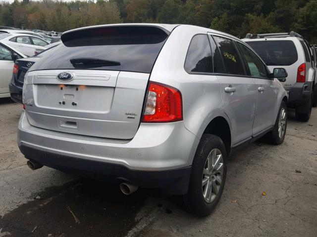 2FMDK4JC8EBB27138 - 2014 FORD EDGE SEL GRAY photo 4