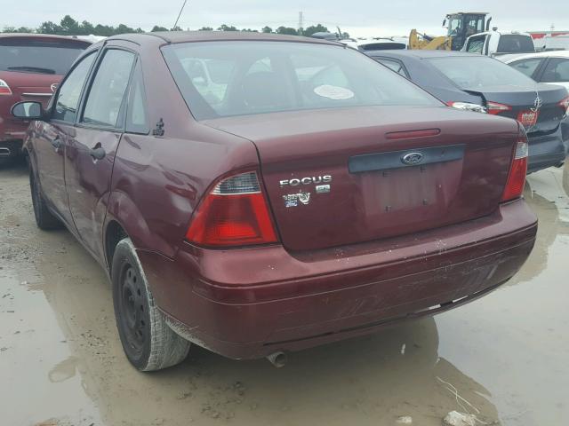 1FAFP34N37W290969 - 2007 FORD FOCUS ZX4 MAROON photo 3