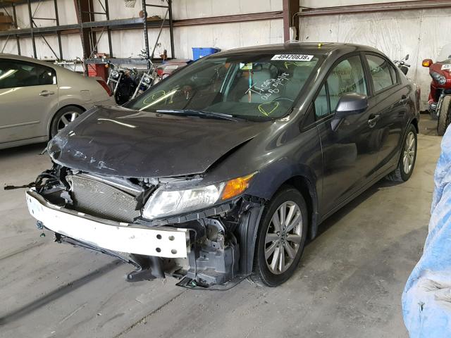 19XFB2F90CE028687 - 2012 HONDA CIVIC EXL GRAY photo 2