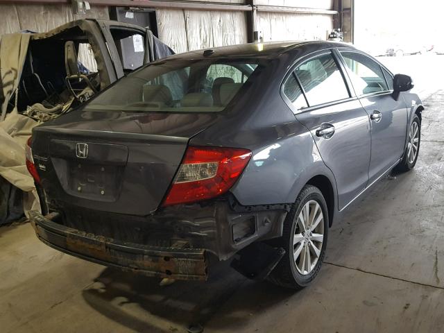 19XFB2F90CE028687 - 2012 HONDA CIVIC EXL GRAY photo 4