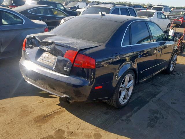 WAUEH78E37A059990 - 2007 AUDI A4 S-LINE BLUE photo 4