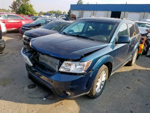 3C4PDDBG8DT646187 - 2013 DODGE JOURNEY SX BLUE photo 2