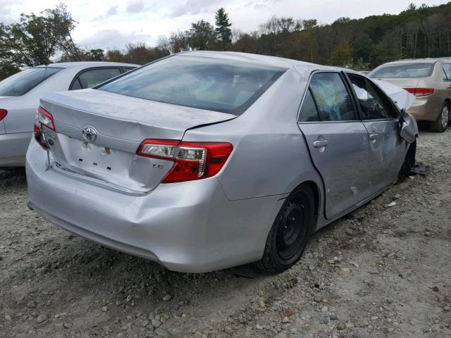 4T4BF1FK6ER379674 - 2014 TOYOTA CAMRY L SILVER photo 4