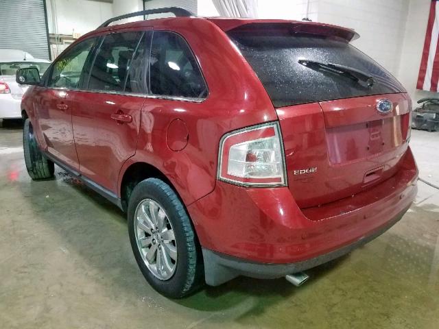 2FMDK49C38BB37763 - 2008 FORD EDGE LIMIT RED photo 3