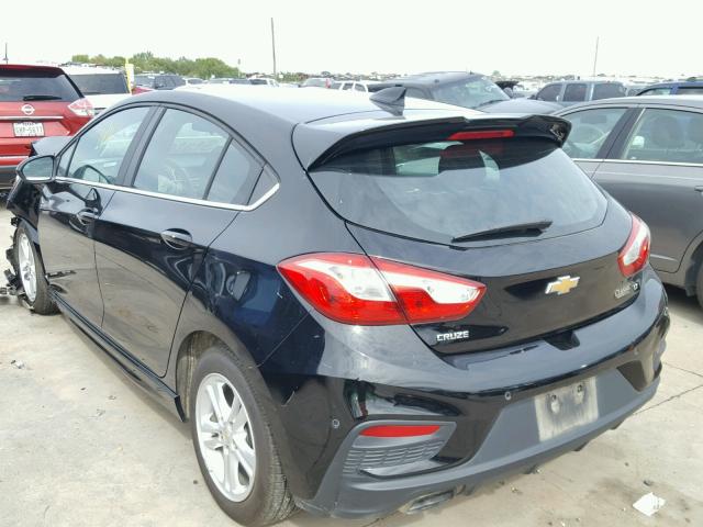 3G1BE6SM8HS512342 - 2017 CHEVROLET CRUZE LT BLACK photo 3