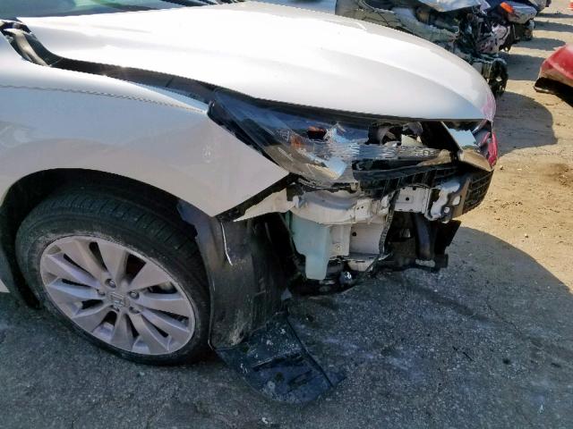 1HGCR2F87DA201603 - 2013 HONDA ACCORD EXL WHITE photo 9