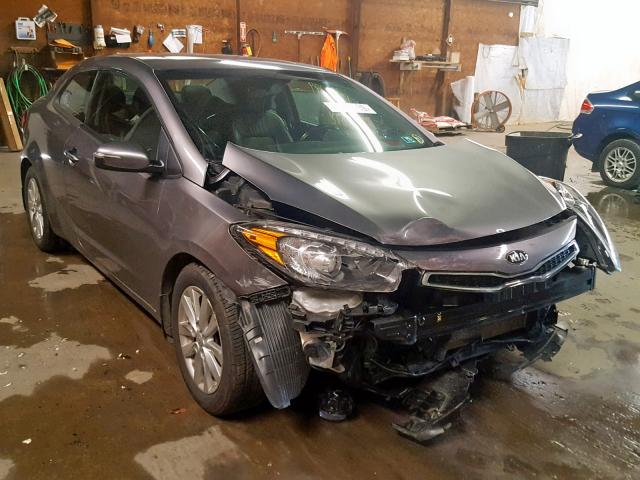 KNAFX6A88F5352264 - 2015 KIA FORTE EX GRAY photo 1