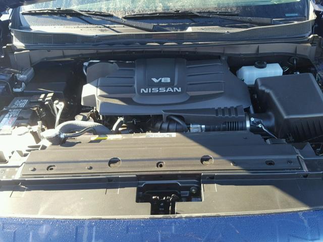 1N6AA1E57JN550969 - 2018 NISSAN TITAN SV BLUE photo 7