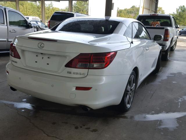 JTHFF2C28A2513339 - 2010 LEXUS IS 250 WHITE photo 4