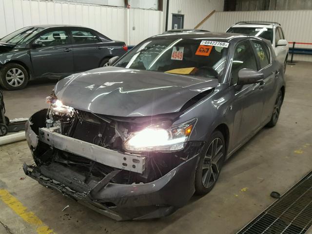 JTHKD5BH1E2199258 - 2014 LEXUS CT 200 GRAY photo 2