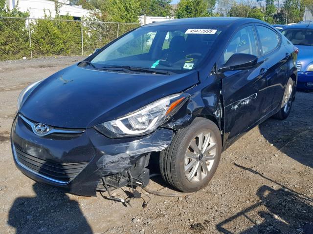 KMHDH4AE3FU438133 - 2015 HYUNDAI ELANTRA SE BLACK photo 2