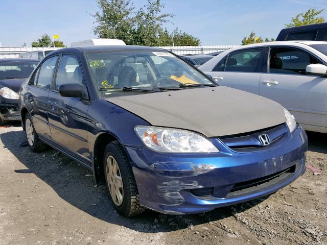 2HGES16454H905109 - 2004 HONDA CIVIC DX BLUE photo 1