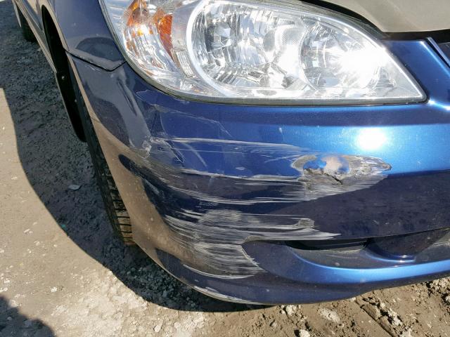 2HGES16454H905109 - 2004 HONDA CIVIC DX BLUE photo 9