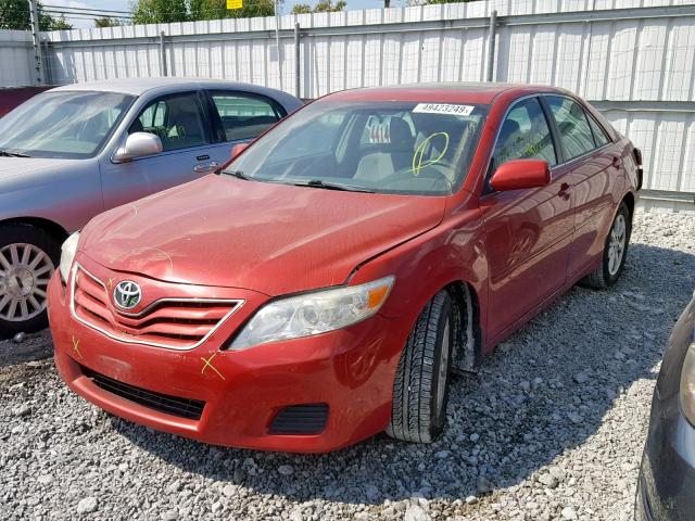 4T4BF3EK2BR093166 - 2011 TOYOTA CAMRY BASE RED photo 2