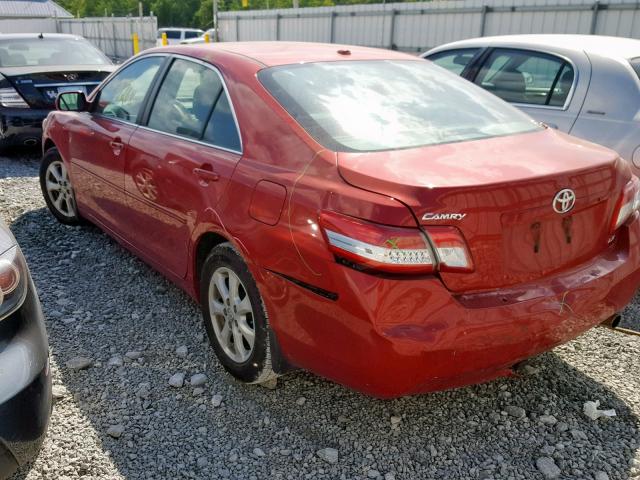 4T4BF3EK2BR093166 - 2011 TOYOTA CAMRY BASE RED photo 3