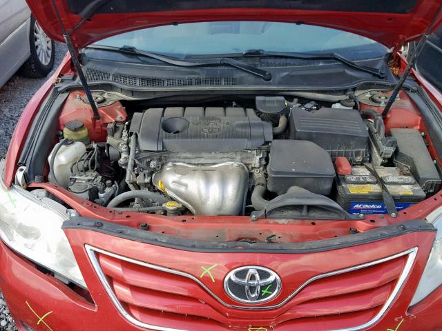 4T4BF3EK2BR093166 - 2011 TOYOTA CAMRY BASE RED photo 7