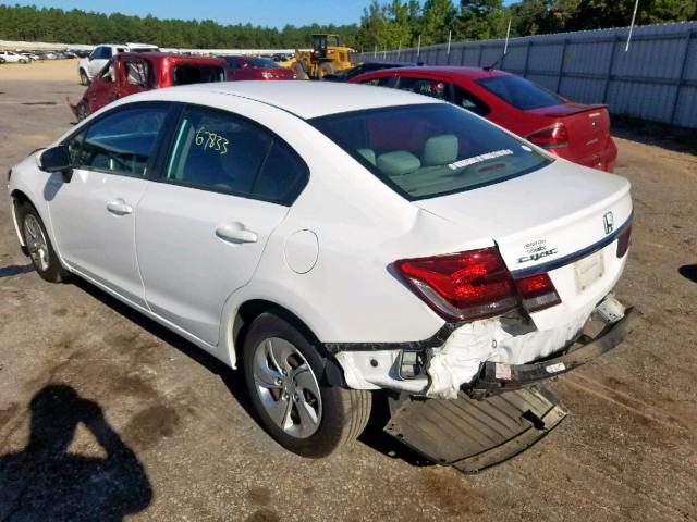 19XFB2F55EE032976 - 2014 HONDA CIVIC LX WHITE photo 3