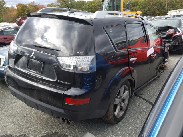 JA4MT41X97Z009467 - 2007 MITSUBISHI OUTLANDER BLACK photo 4