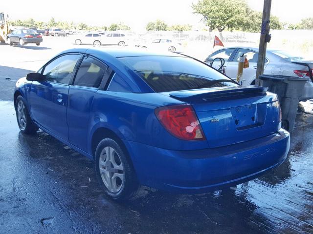1G8AW12F53Z206810 - 2003 SATURN ION LEVEL BLUE photo 3