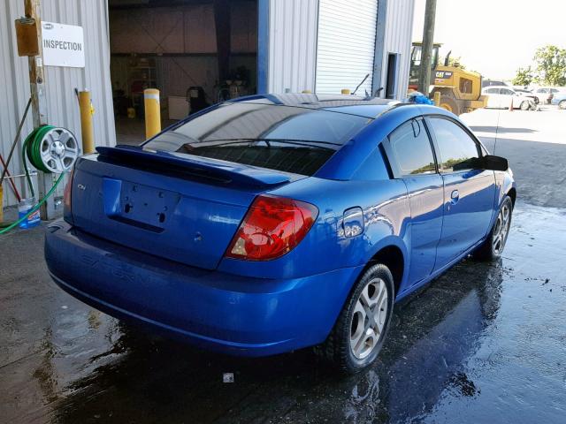 1G8AW12F53Z206810 - 2003 SATURN ION LEVEL BLUE photo 4