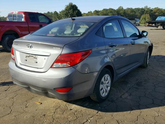 KMHCT4AEXGU163985 - 2016 HYUNDAI ACCENT SE GRAY photo 4