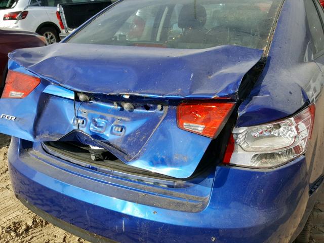 KNAFW4A3XA5048101 - 2010 KIA FORTE SX BLUE photo 10