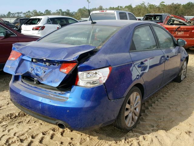 KNAFW4A3XA5048101 - 2010 KIA FORTE SX BLUE photo 4