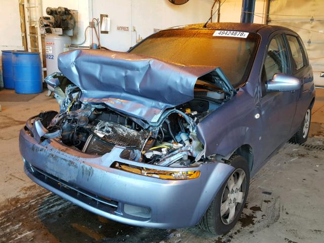 KL1TD66697B761356 - 2007 CHEVROLET AVEO BASE Mavi foto 2