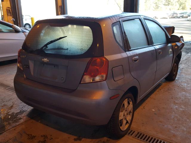 KL1TD66697B761356 - 2007 CHEVROLET AVEO BASE Mavi foto 4