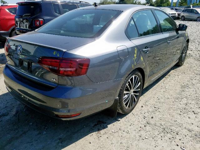 3VWD17AJ0GM400319 - 2016 VOLKSWAGEN JETTA SPOR GRAY photo 4