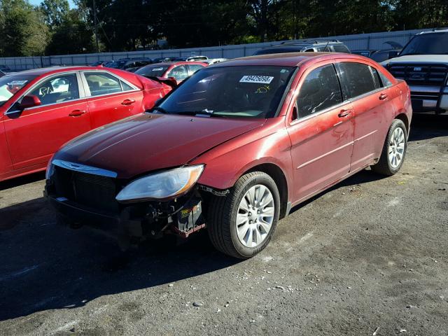 1C3CCBAB1DN636178 - 2013 CHRYSLER 200 LX RED photo 2