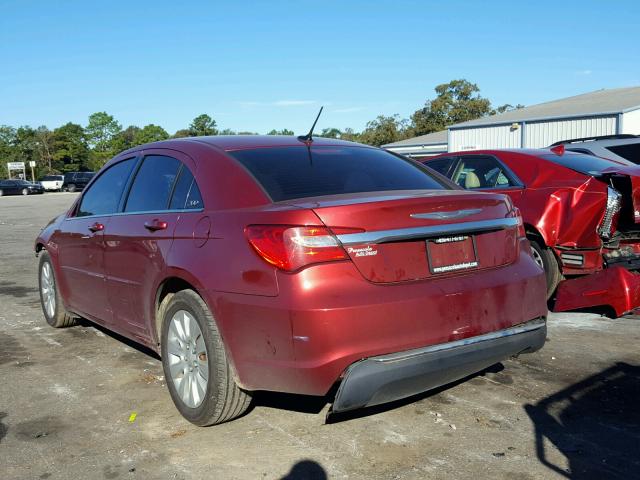 1C3CCBAB1DN636178 - 2013 CHRYSLER 200 LX RED photo 3