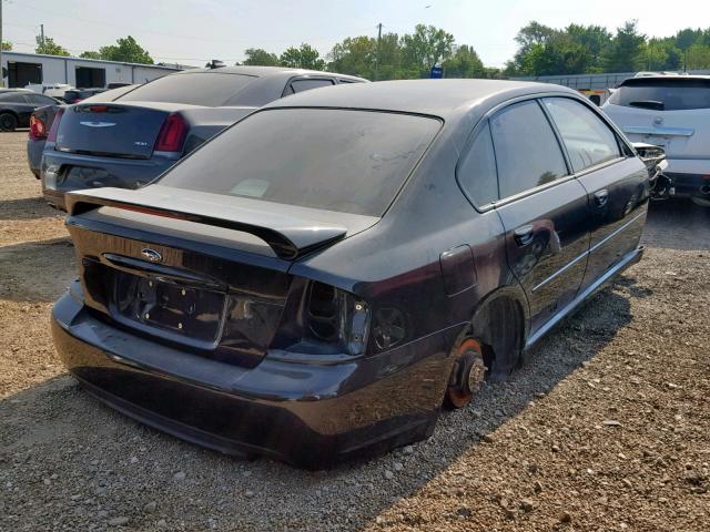 4S3BL676454217628 - 2005 SUBARU LEGACY GT BLACK photo 4