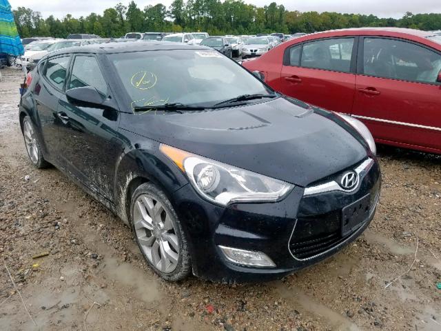 KMHTC6AD2CU068639 - 2012 HYUNDAI VELOSTER BLACK photo 1