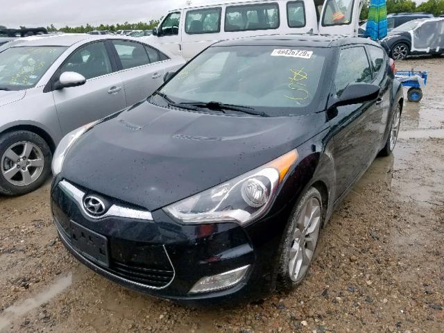 KMHTC6AD2CU068639 - 2012 HYUNDAI VELOSTER BLACK photo 2