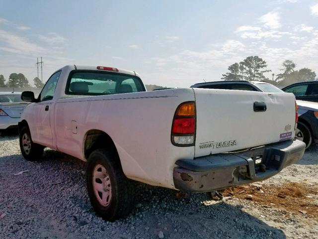 5TBJN321X4S444205 - 2004 TOYOTA TUNDRA WHITE photo 3