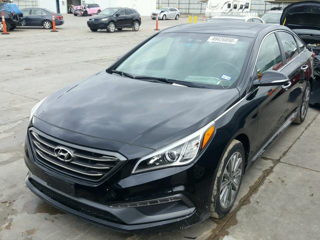 5NPE34AF3GH313922 - 2016 HYUNDAI SONATA SPO BLACK photo 2