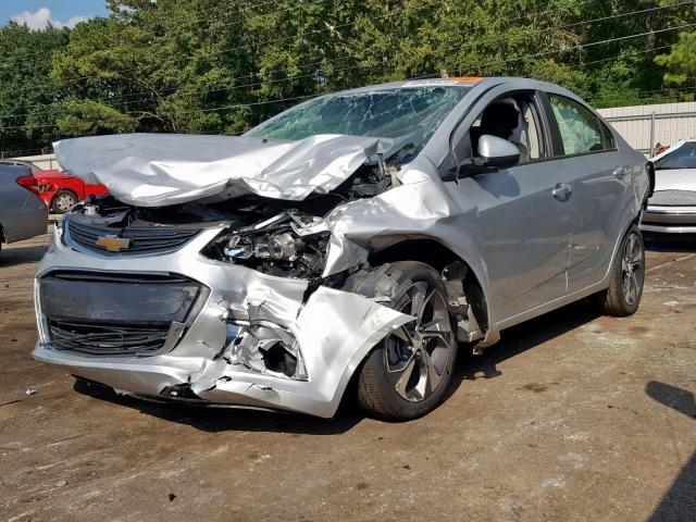 1G1JF5SB2K4122376 - 2019 CHEVROLET SONIC PREM SILVER photo 2