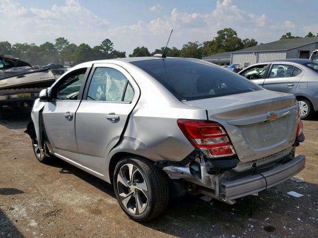 1G1JF5SB2K4122376 - 2019 CHEVROLET SONIC PREM SILVER photo 3