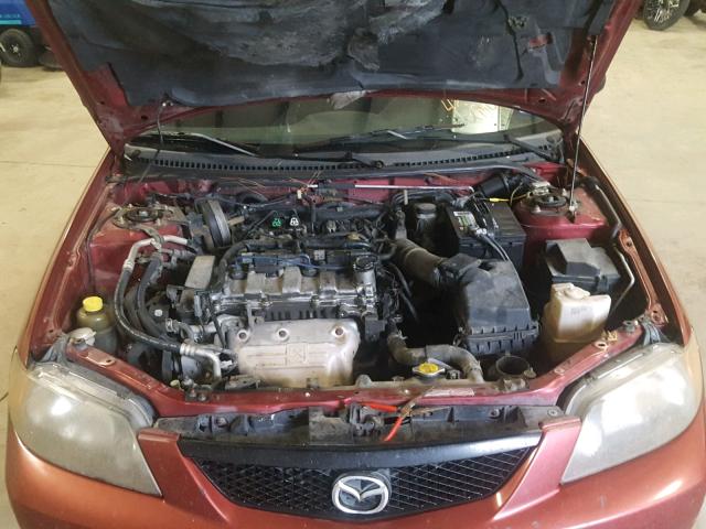 JM1BJ225310432089 - 2001 MAZDA PROTEGE LX RED photo 7